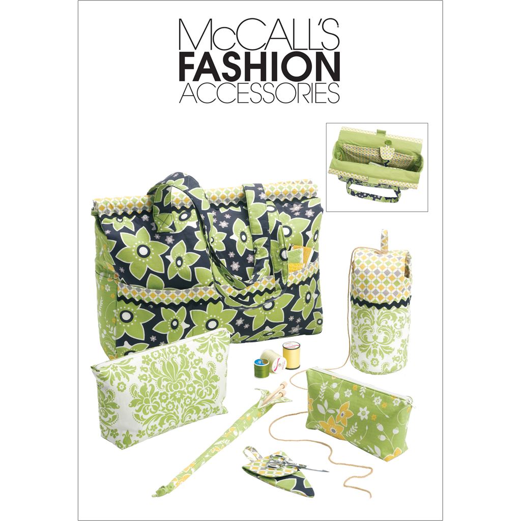McCall's Pattern M6256 Project Tote Organizer Knitting Needle Scissor Cases And Yarn Holder 6256 Image 1 From Patternsandplains.com