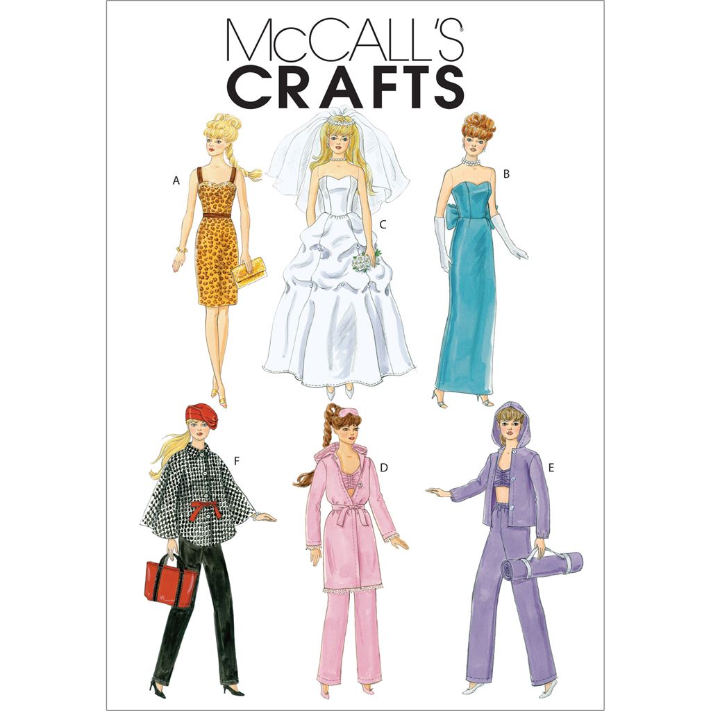 McCall's Pattern M6258 Fashion Clothes For 11and a half Doll 6258 Image 1 From Patternsandplains.com