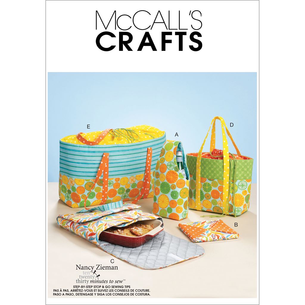 McCall's Pattern M6338 Carriers Hot Pad and Picnic Totes 6338 Image 1 From Patternsandplains.com