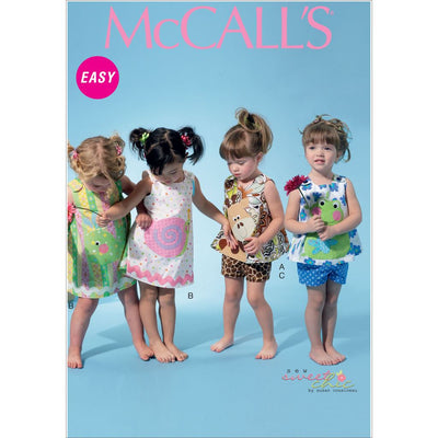 McCall's Pattern M6541 Infants Top Dress Shorts and Appliqu and eacute;s 6541 Image 1 From Patternsandplains.com