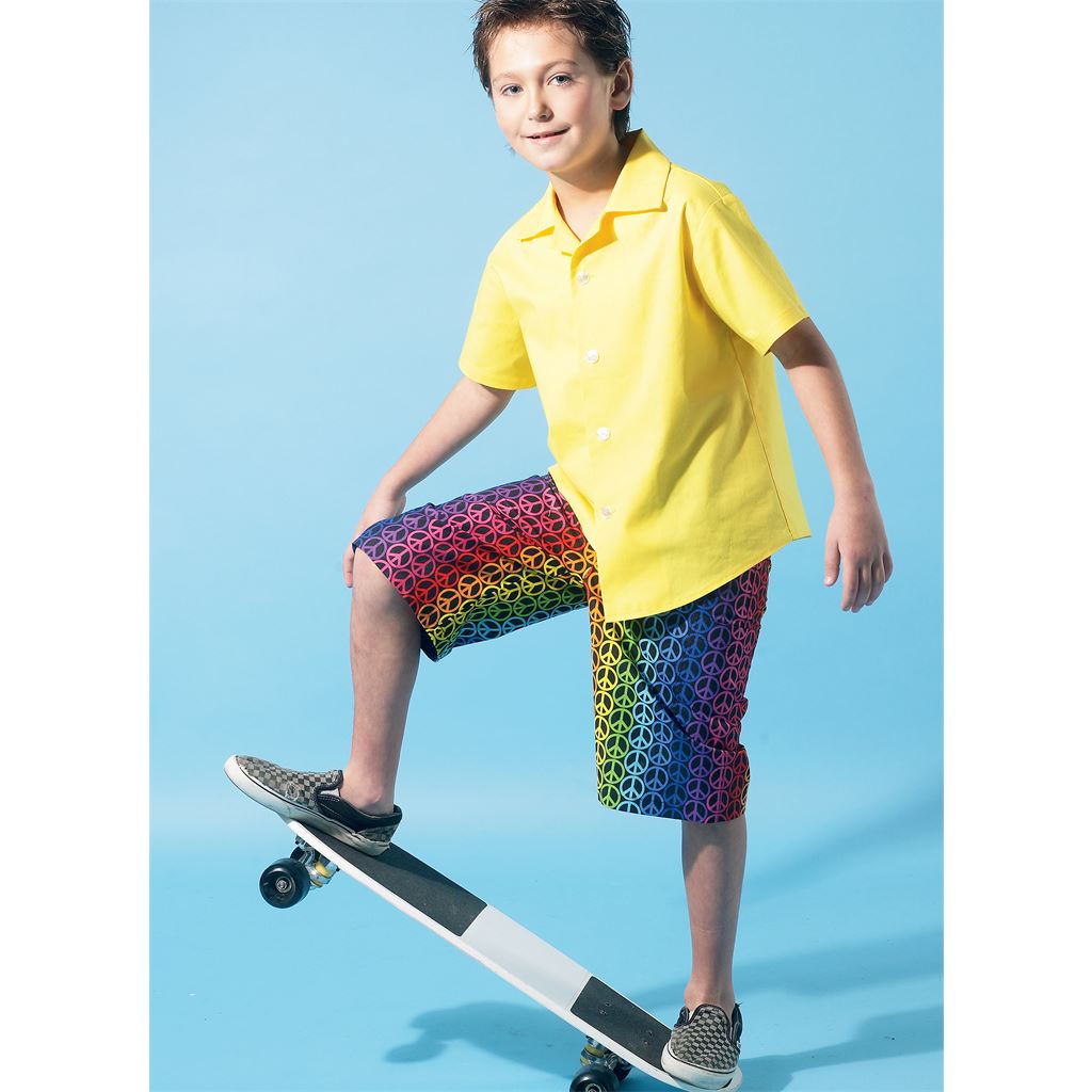 McCall's Pattern M6548 Childrens Boys Shirt Top and Shorts 6548 Image 3 From Patternsandplains.com.jpg