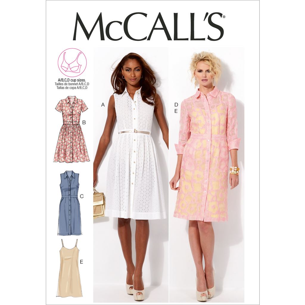 McCall's Pattern M6696 Misses Dresses and Slip 6696 Image 1 From Patternsandplains.com