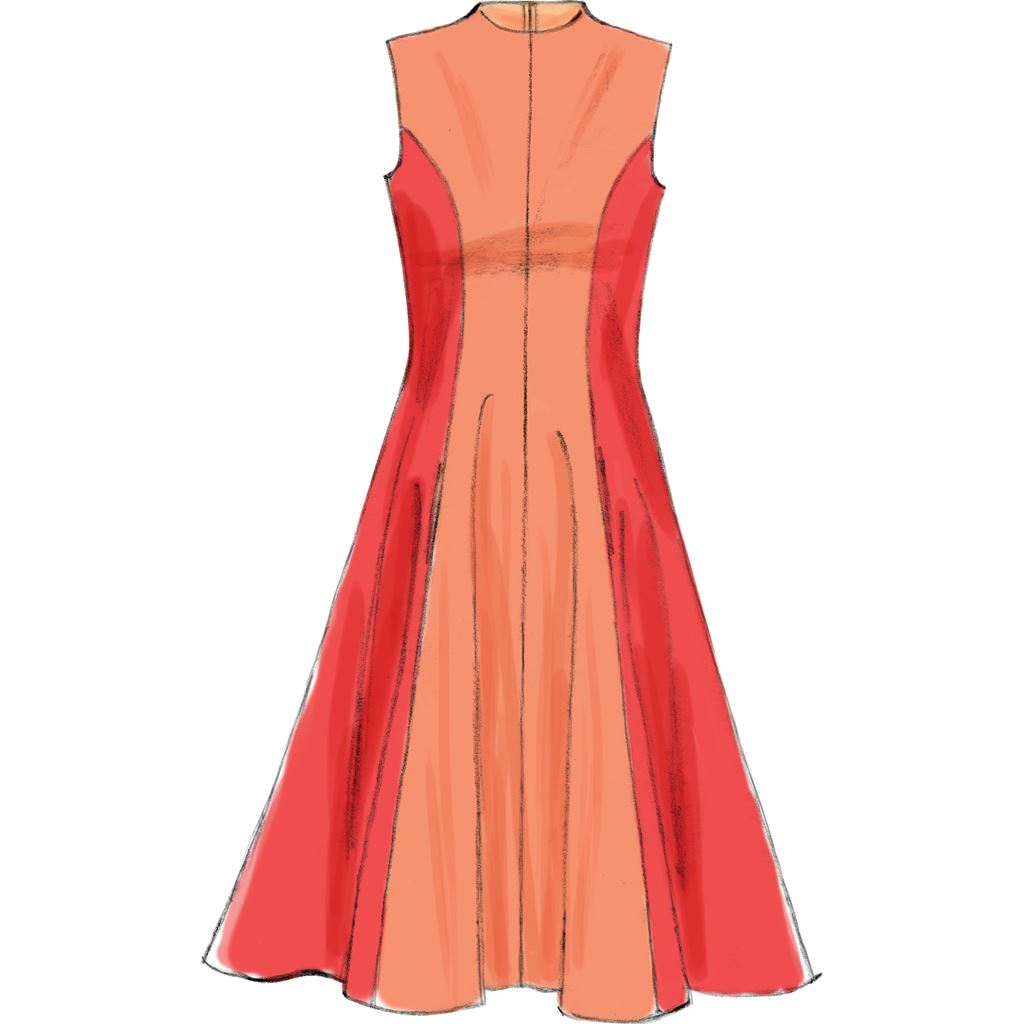 McCall's Pattern M6741 Misses Womens Petite Lined Dresses 6741 Image 4 From Patternsandplains.com.jpg