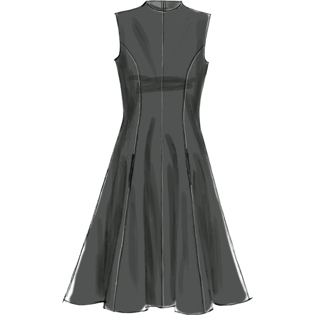 McCall's Pattern M6741 Misses Womens Petite Lined Dresses 6741 Image 6 From Patternsandplains.com.jpg