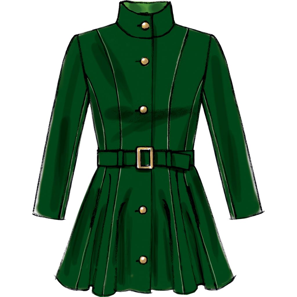 McCall's Pattern M6800 Misses Miss Petite Lined Coats Belt and Detachable Collar and Hood 6800 Image 3 From Patternsandplains.com.jpg