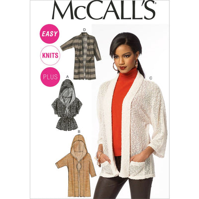 McCall's Pattern M6802 Misses Womens Cardigans 6802 Image 1 From Patternsandplains.com