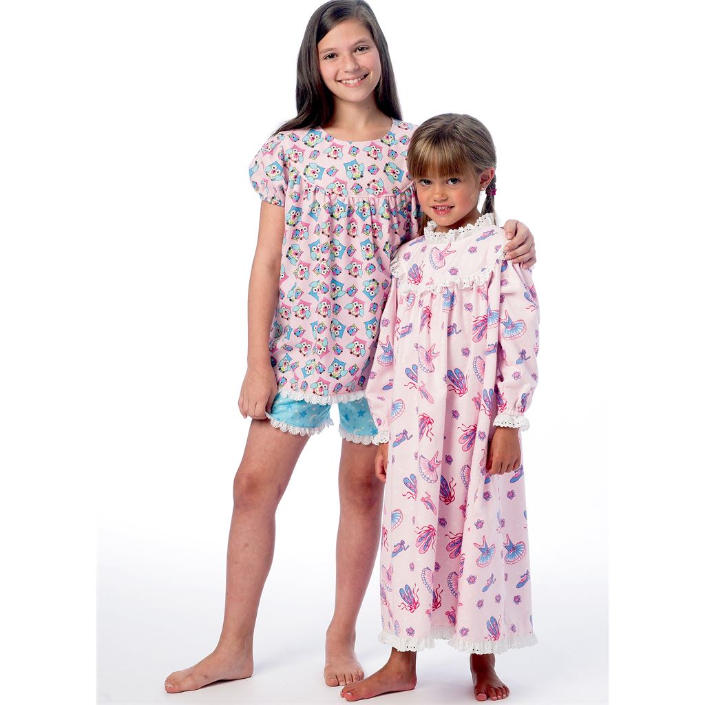 McCall's Pattern M6831 Childrens Girls Tops Gowns Short and Pants 6831 Image 2 From Patternsandplains.com.jpg