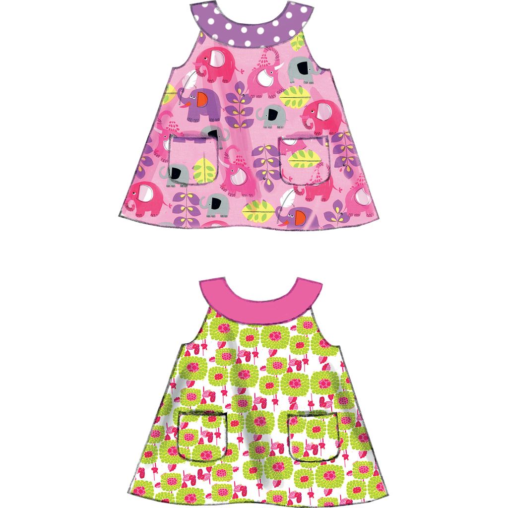McCall's Pattern M6912 Infants Reversible Top Dresses; Bloomers and Pants 6912 Image 5 From Patternsandplains.com.jpg
