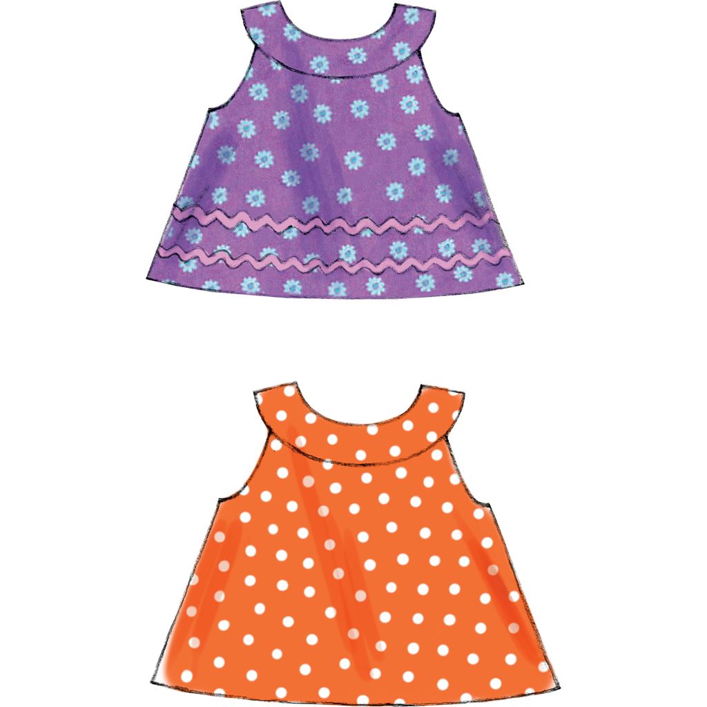 McCall's Pattern M6912 Infants Reversible Top Dresses; Bloomers and Pants 6912 Image 7 From Patternsandplains.com.jpg
