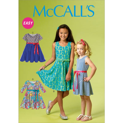 McCall's Pattern M6915 Chidrens Girls Dresses 6915 Image 1 From Patternsandplains.com