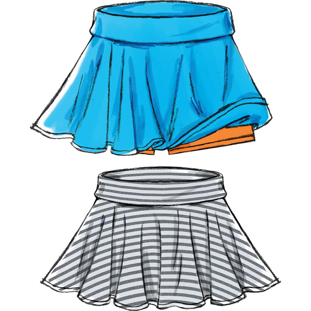 McCall's Pattern M6918 Childrens Girls Skorts 6918 Image 5 From Patternsandplains.com.jpg