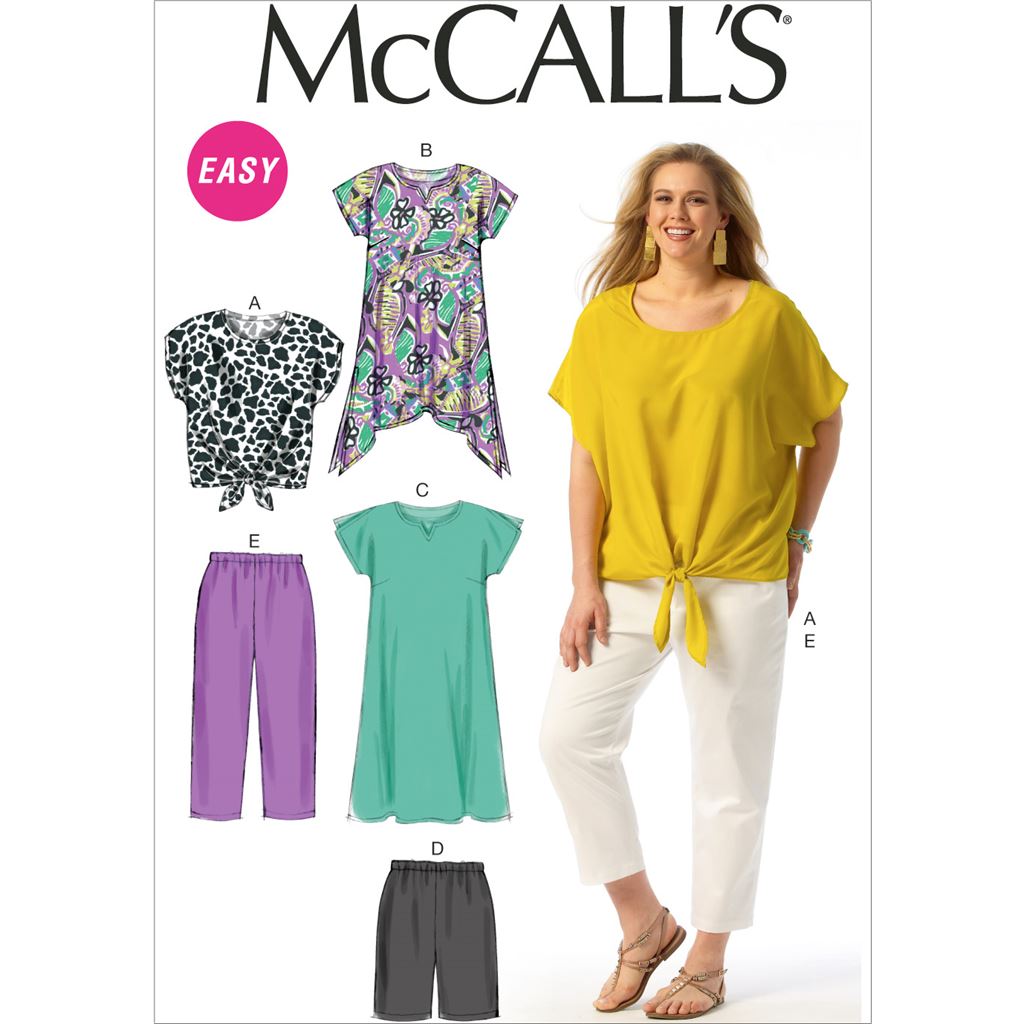 McCall's Pattern M6971 Womens Top Tunic Dress Shorts and Pants 6971 Image 1 From Patternsandplains.com