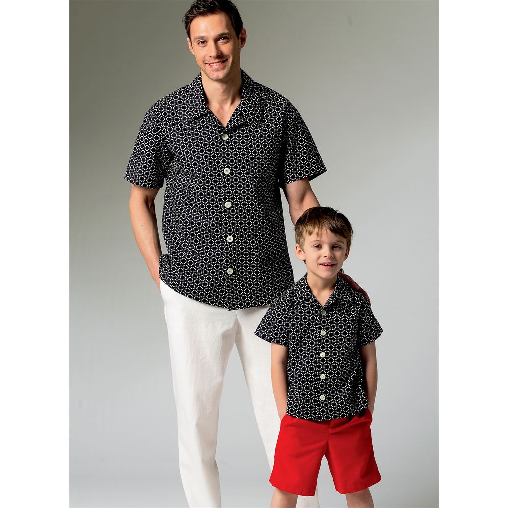 McCall's Pattern M6972 Mens Boys Shirt Shorts and Pants 6972 Image 2 From Patternsandplains.com.jpg