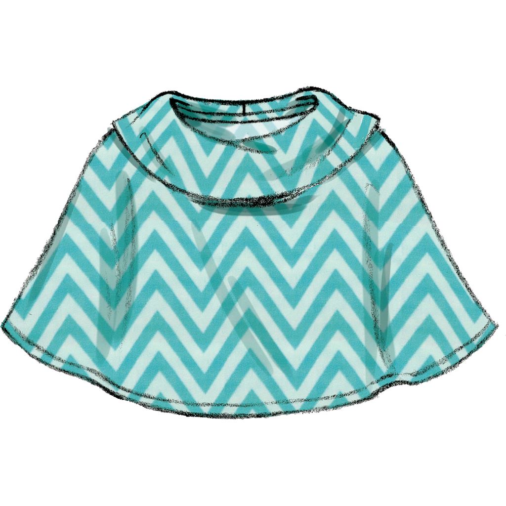 McCall's Pattern M7012 Childrens Girls Ponchos Hat and Scarf 7012 Image 10 From Patternsandplains.com.jpg