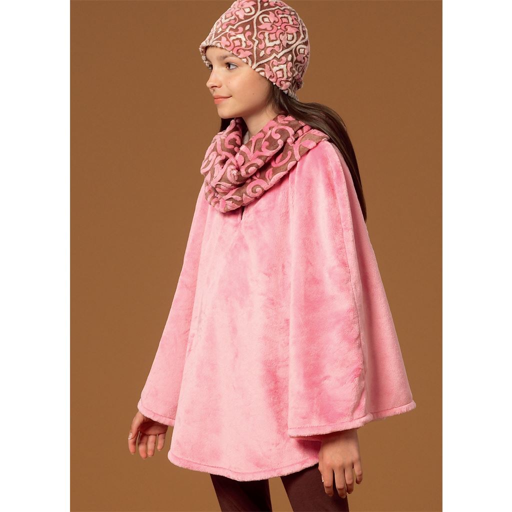 McCall's Pattern M7012 Childrens Girls Ponchos Hat and Scarf 7012 Image 3 From Patternsandplains.com.jpg