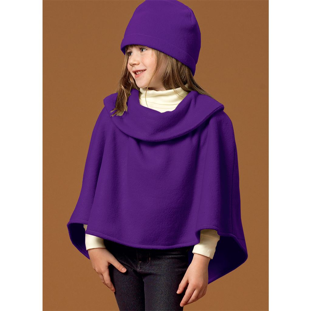 McCall's Pattern M7012 Childrens Girls Ponchos Hat and Scarf 7012 Image 4 From Patternsandplains.com.jpg