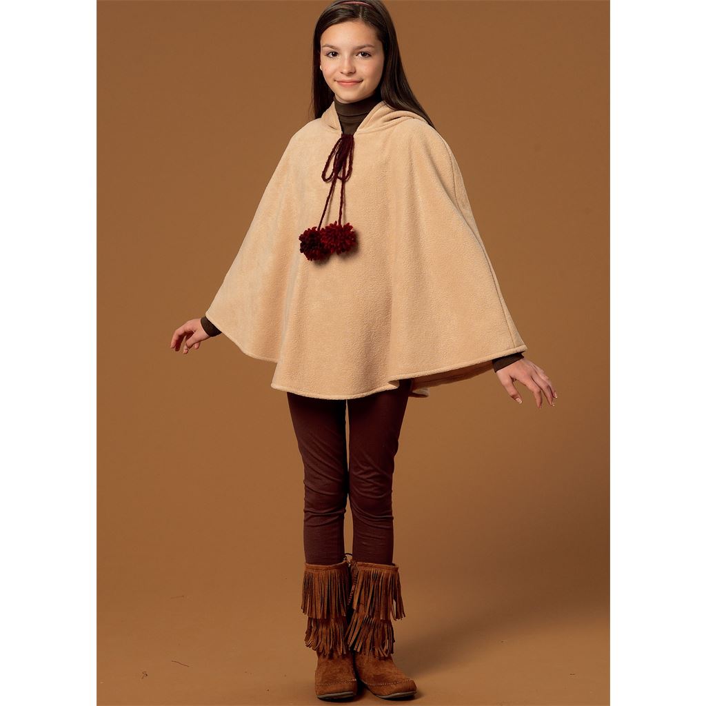 McCall's Pattern M7012 Childrens Girls Ponchos Hat and Scarf 7012 Image 5 From Patternsandplains.com.jpg