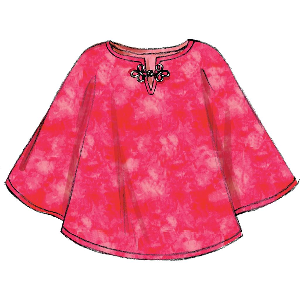 McCall's Pattern M7012 Childrens Girls Ponchos Hat and Scarf 7012 Image 8 From Patternsandplains.com.jpg