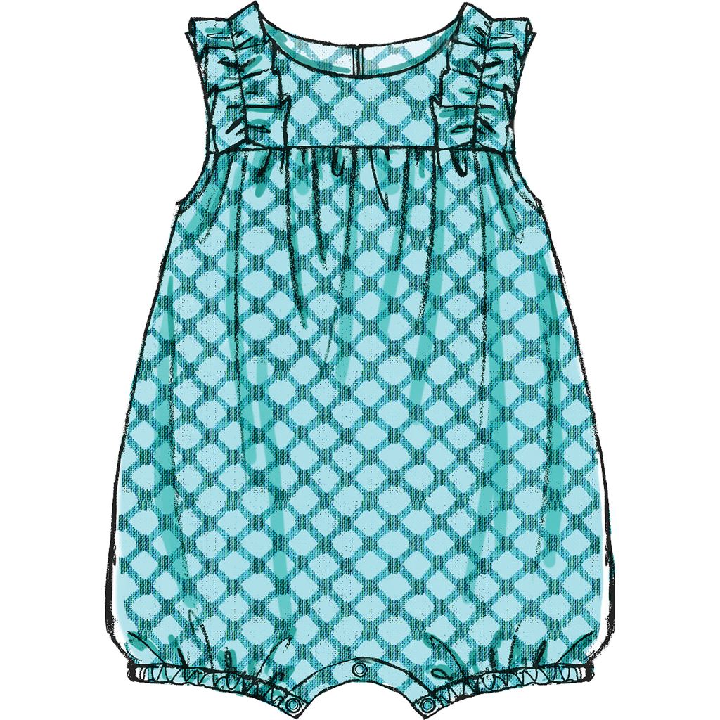 McCall's Pattern M7107 Infants Rompers 7107 Image 4 From Patternsandplains.com.jpg