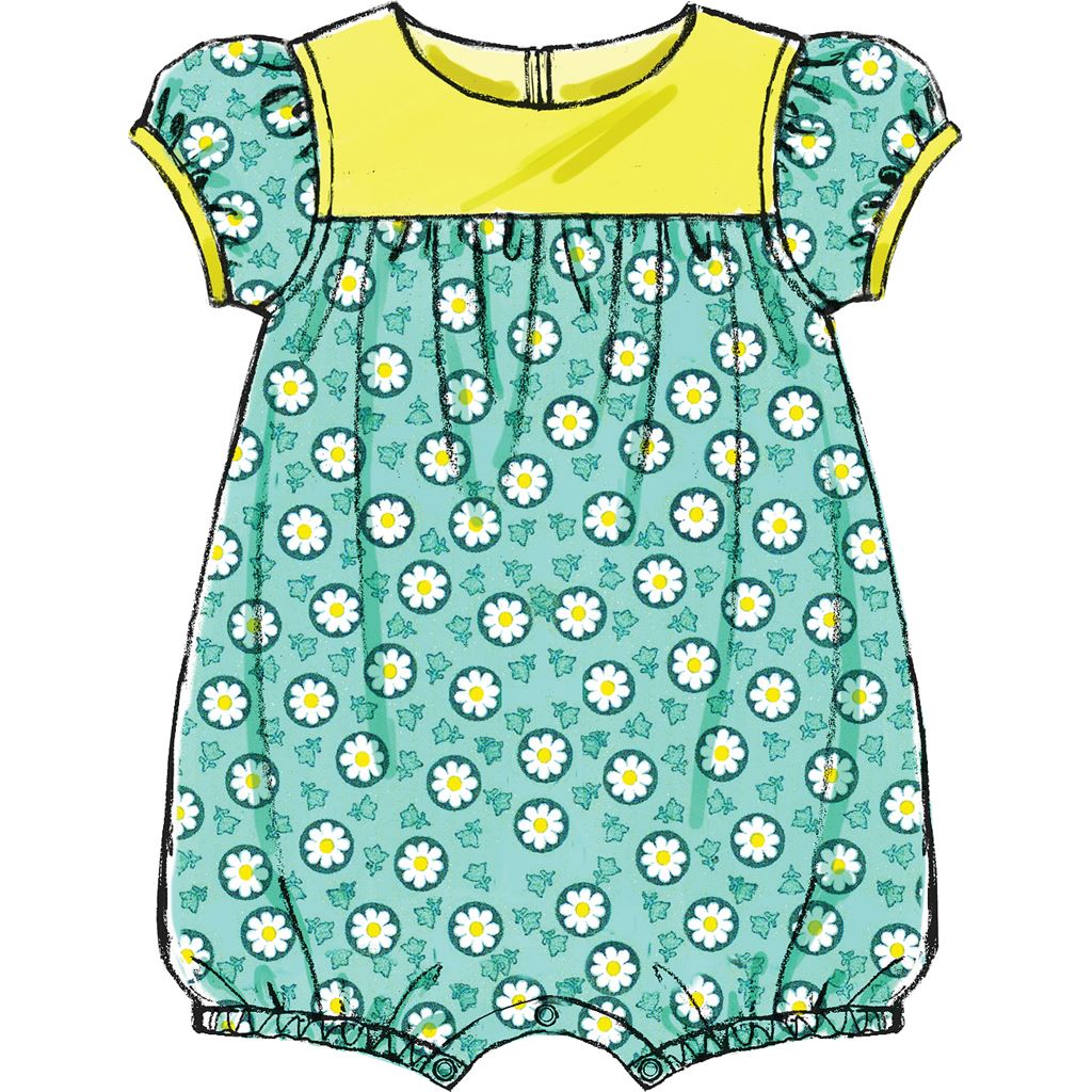 McCall's Pattern M7107 Infants Rompers 7107 Image 5 From Patternsandplains.com.jpg