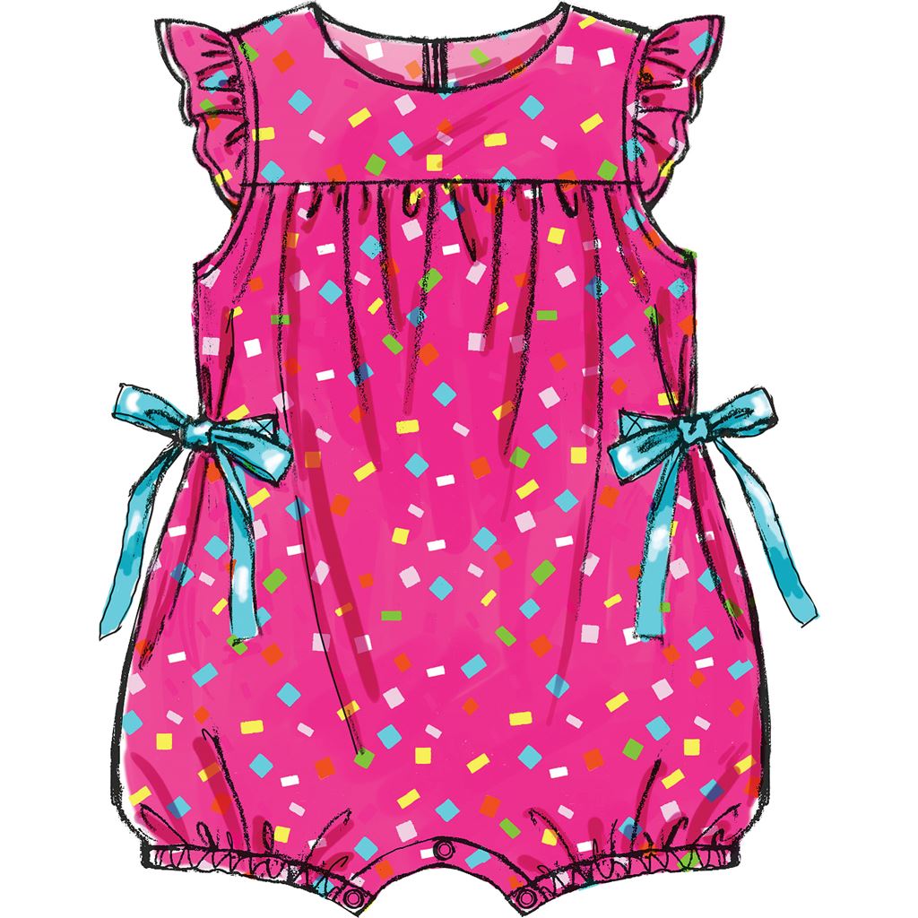 McCall's Pattern M7107 Infants Rompers 7107 Image 6 From Patternsandplains.com.jpg