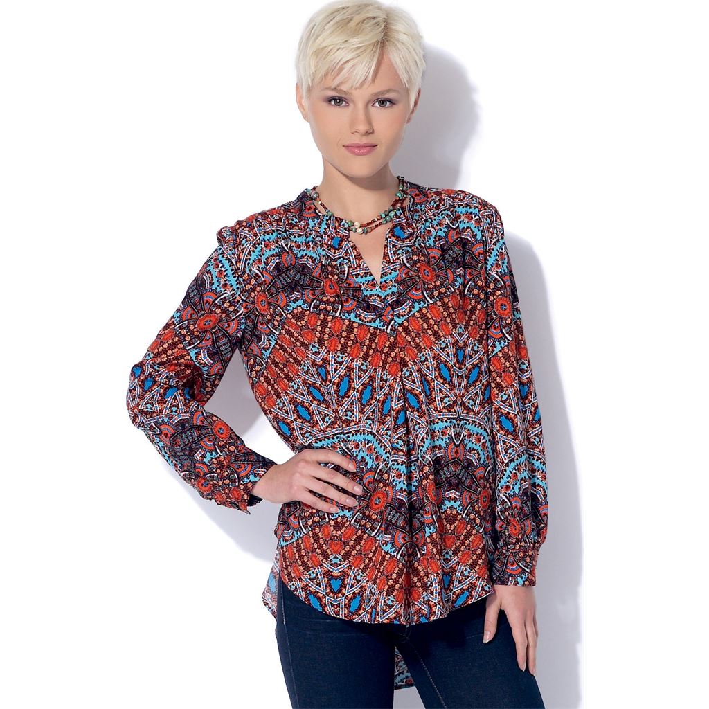 McCall's Pattern M7324 Misses Half Placket Tops and Tunic 7324 Image 2 From Patternsandplains.com.jpg