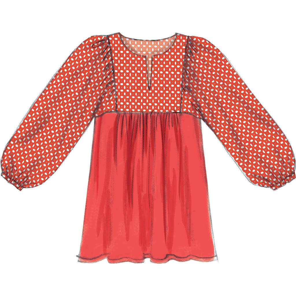 McCall's Pattern M7325 Misses Gathered Tops and Tunic 7325 Image 3 From Patternsandplains.com.jpg