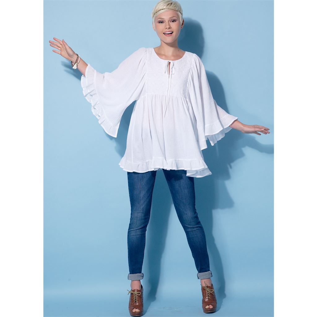 McCall's Pattern M7325 Misses Gathered Tops and Tunic 7325 Image 6 From Patternsandplains.com.jpg