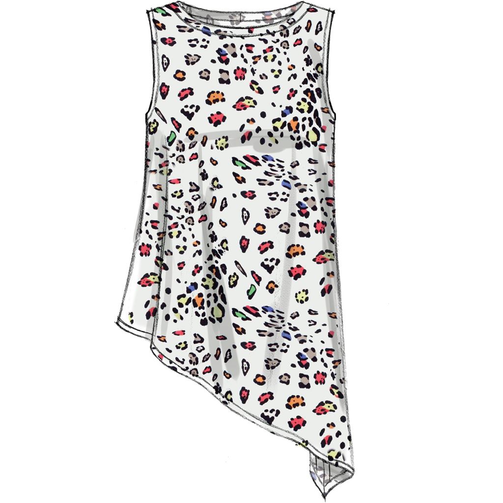 McCall's Pattern M7327 Misses Shaped Hemline Tops 7327 Image 4 From Patternsandplains.com.jpg