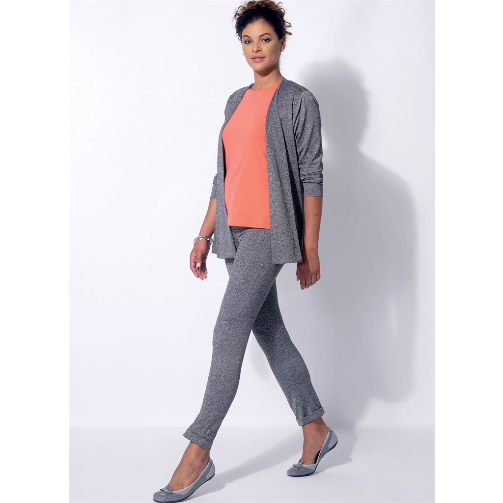 McCall's Pattern M7331 Misses Cardigan T Shirt Pencil Skirt and Leggings 7331 Image 7 From Patternsandplains.com.jpg