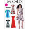 McCall's Pattern M7349 Misses Miss Petite Sleeveless or Raglan Sleeve Fit and Flare Dresses 7349 Image 1 From Patternsandplains.com