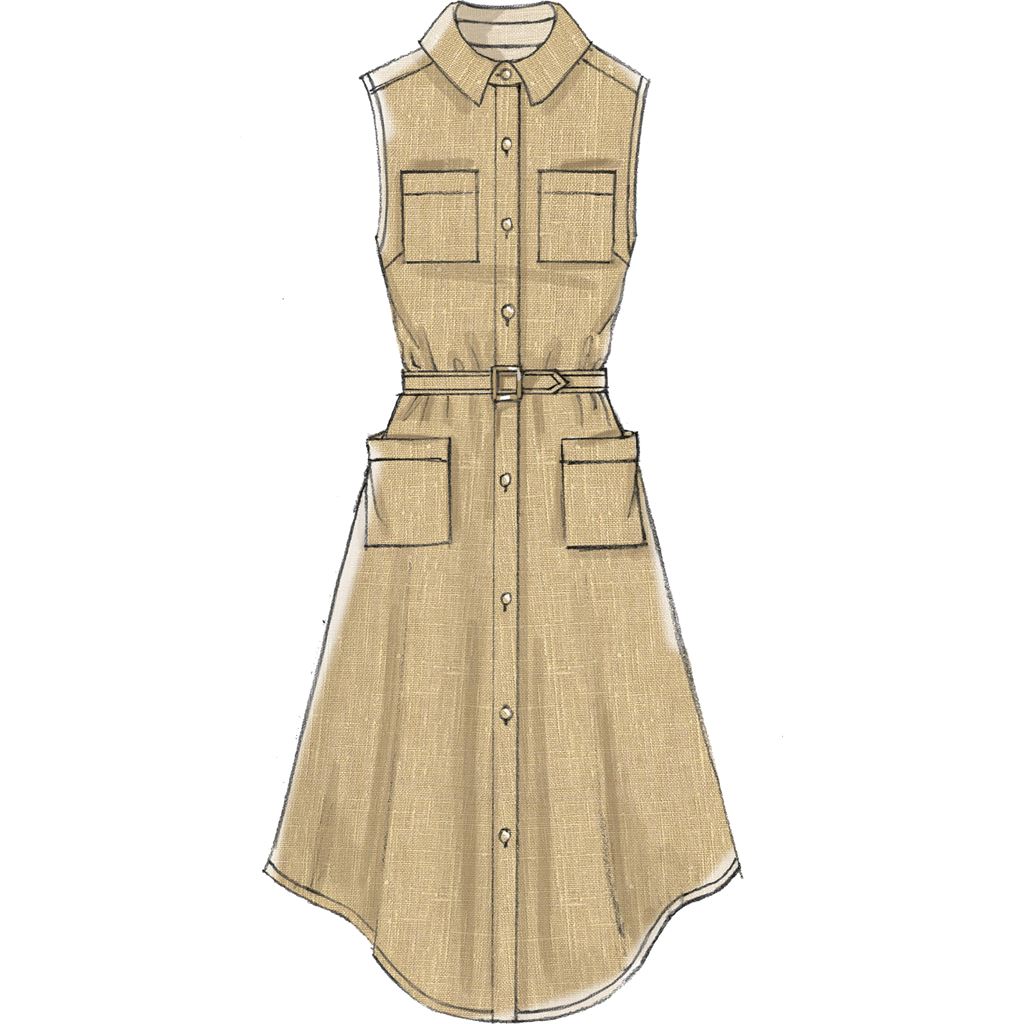 McCall's Pattern M7351 Misses Shirtdresses with Pockets and Belt 7351 Image 3 From Patternsandplains.com.jpg