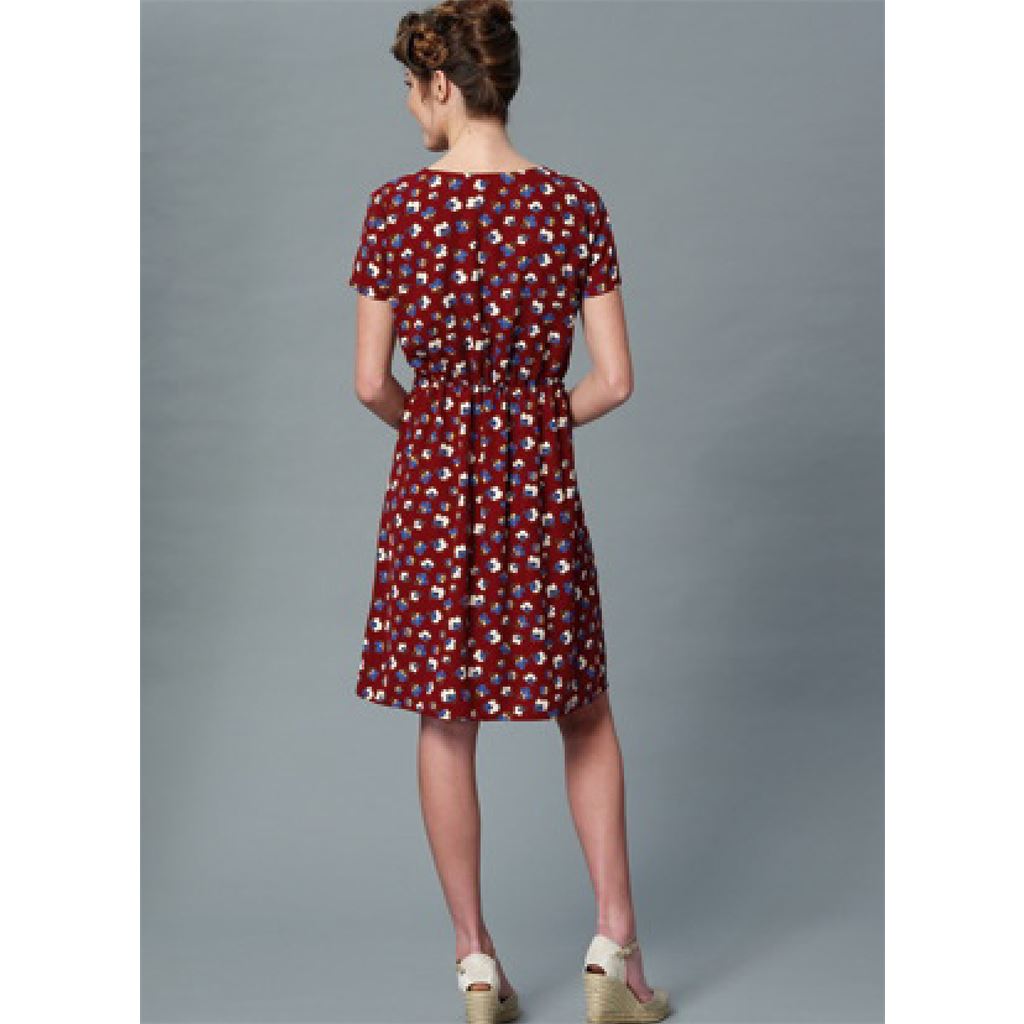 McCall's Pattern M7381 Misses Pleated Dresses with Optional Front Tie 7381 Image 6 From Patternsandplains.com.jpg