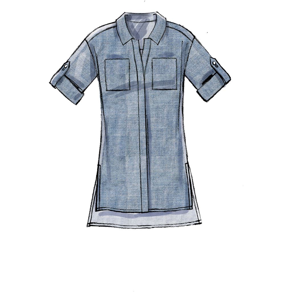 McCall's Pattern M7387 Misses Button Down Top Tunic Dresses and Belt 7387 Image 4 From Patternsandplains.com.jpg