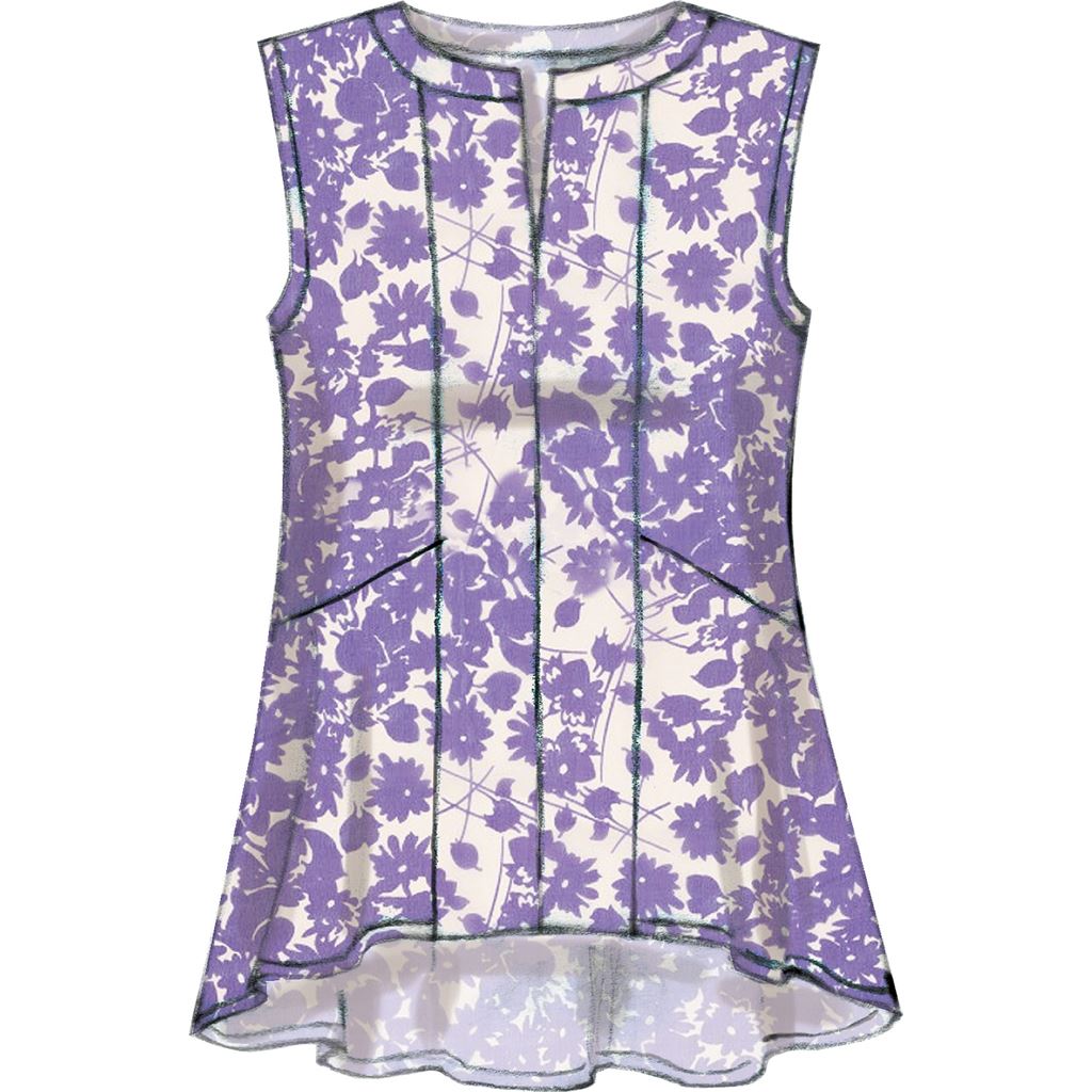 McCall's Pattern M7390 Misses Split Neck Seam Detail Tops 7390 Image 4 From Patternsandplains.com.jpg