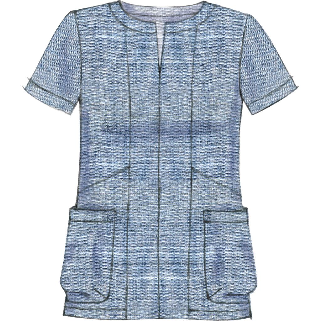 McCall's Pattern M7390 Misses Split Neck Seam Detail Tops 7390 Image 5 From Patternsandplains.com.jpg