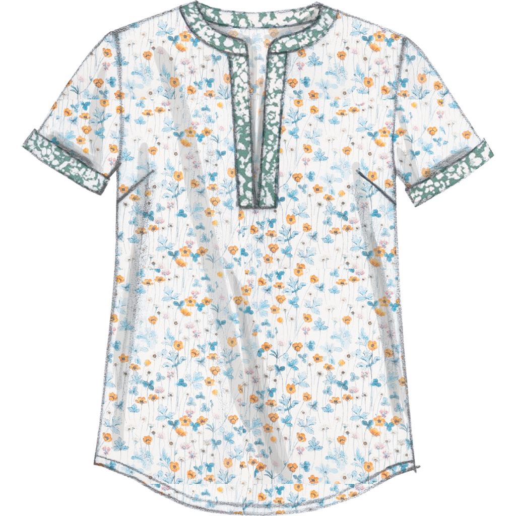 McCall's Pattern M7391 Misses Laced or Split Neck Tops and Dress 7391 Image 5 From Patternsandplains.com.jpg