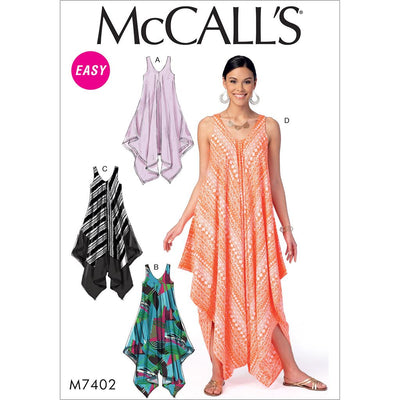 McCall's Pattern M7402 Misses Dresses and Jumpsuit 7402 Image 1 From Patternsandplains.com