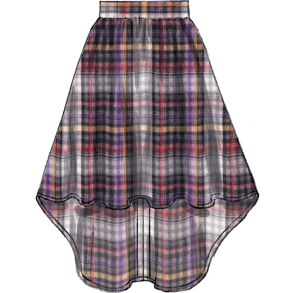 McCall's Pattern M7439 Misses Gathered and Flared Skirts with Belt 7439 Image 5 From Patternsandplains.com