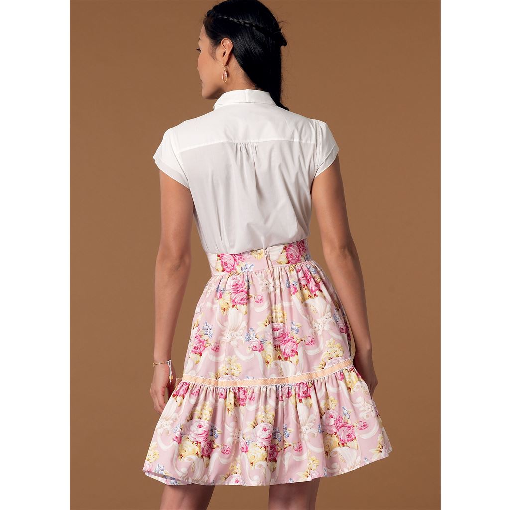 McCall's Pattern M7439 Misses Gathered and Flared Skirts with Belt 7439 Image 9 From Patternsandplains.com