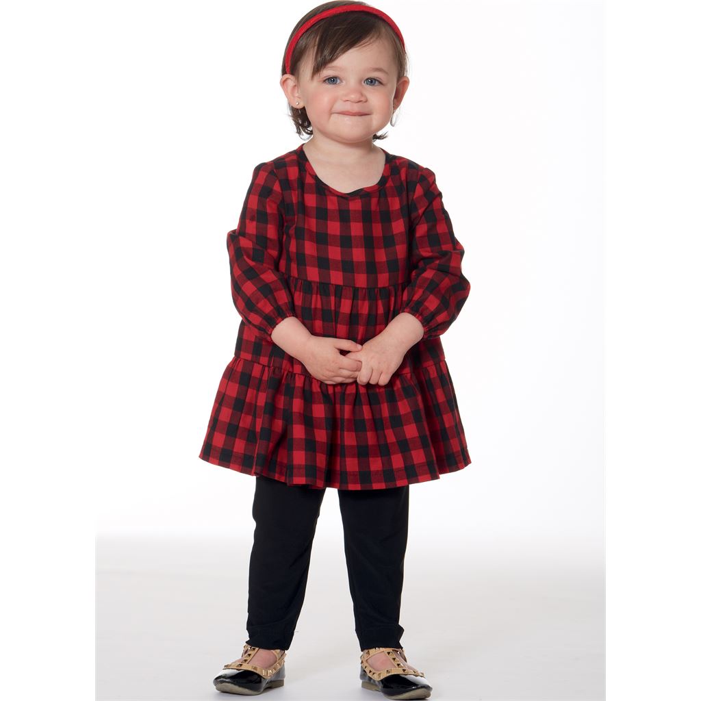 McCall's Pattern M7458 Toddlers' Gathered Tops, Dresses and Leggings