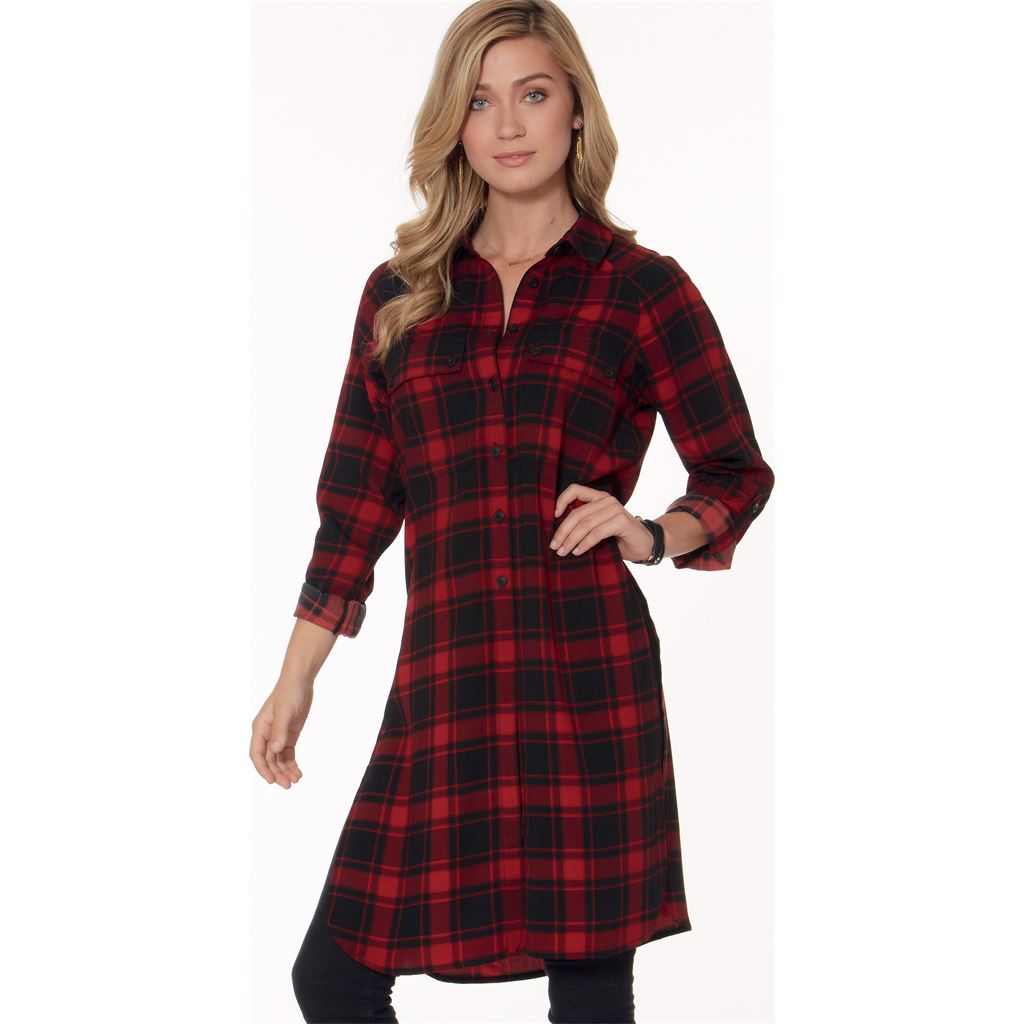 McCall's Pattern M7472 Misses Raglan Sleeve Button Down Shirts and Tunics 7472 Image 2 From Patternsandplains.com.jpg