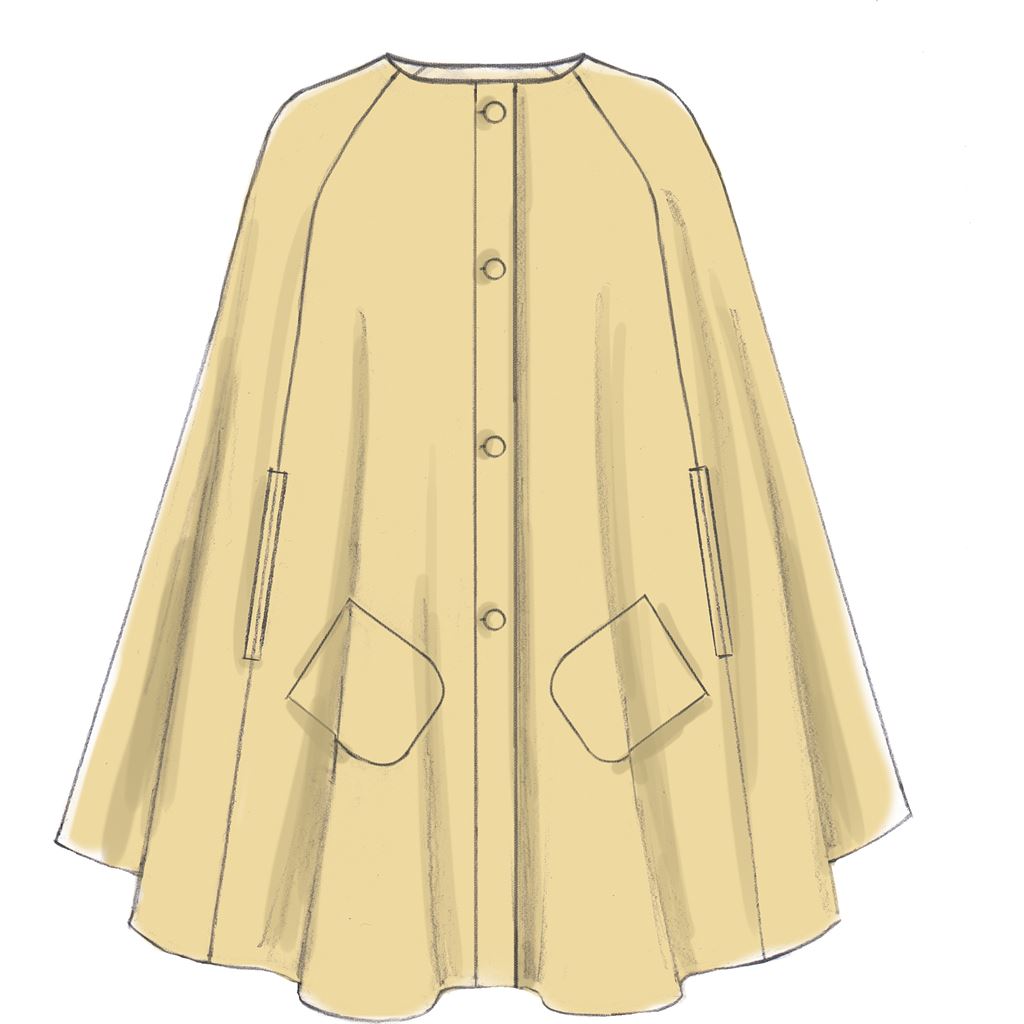 McCall's Pattern M7477 Misses Hooded Collared or Collarless Capes 7477 Image 5 From Patternsandplains.com.jpg