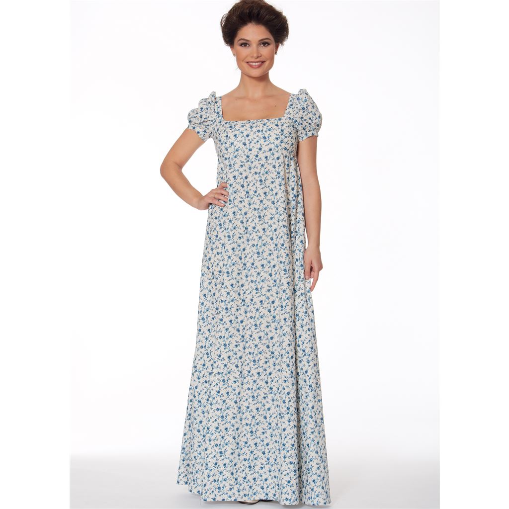 McCall's Pattern M7493 Cropped Jacket Floor Length Coat and A Line Square Neck Dress 7493 Image 4 From Patternsandplains.com.jpg