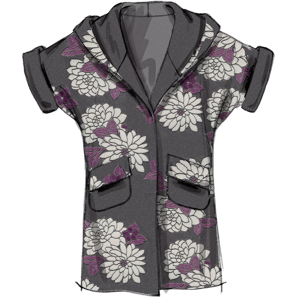 McCall's Pattern M7511 Misses Open Front Jackets with Shawl Collar and Hood 7511 Image 5 From Patternsandplains.com.jpg