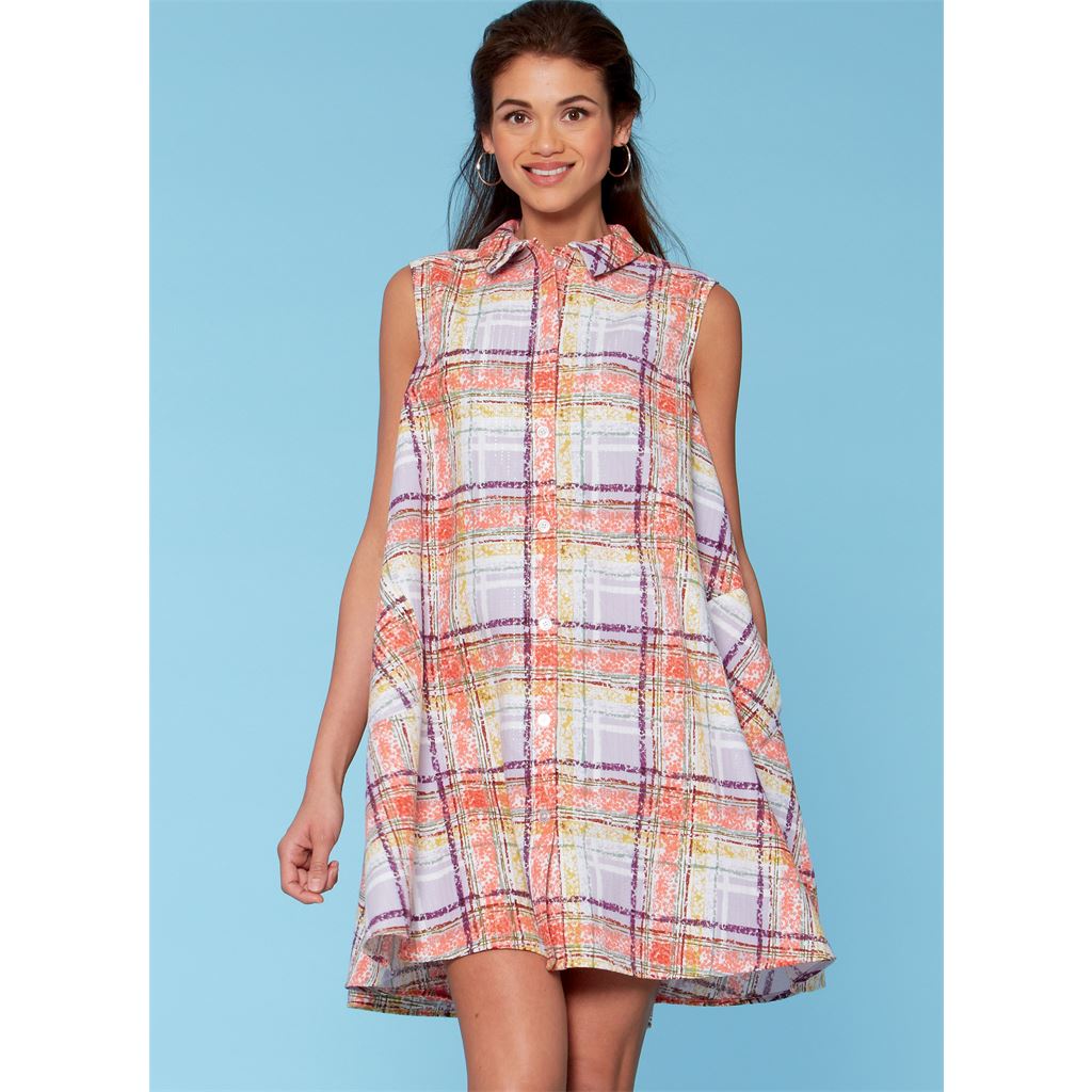 McCall's Pattern M7565 Misses Shirtdresses with Sleeve Options and Belt 7565 Image 2 From Patternsandplains.com.jpg