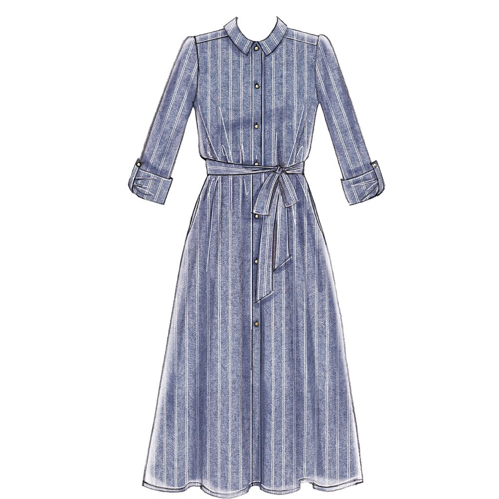 McCall's Pattern M7565 Misses Shirtdresses with Sleeve Options and Belt 7565 Image 3 From Patternsandplains.com.jpg