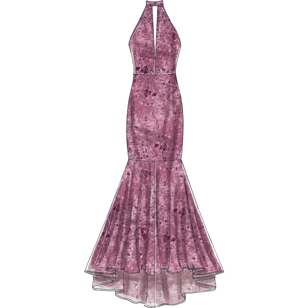 McCall's Pattern M7569 Misses Column and Mermaid Style Dresses with Bodice and Sleeve Variations 7569 Image 7 From Patternsandplains.com.jpg