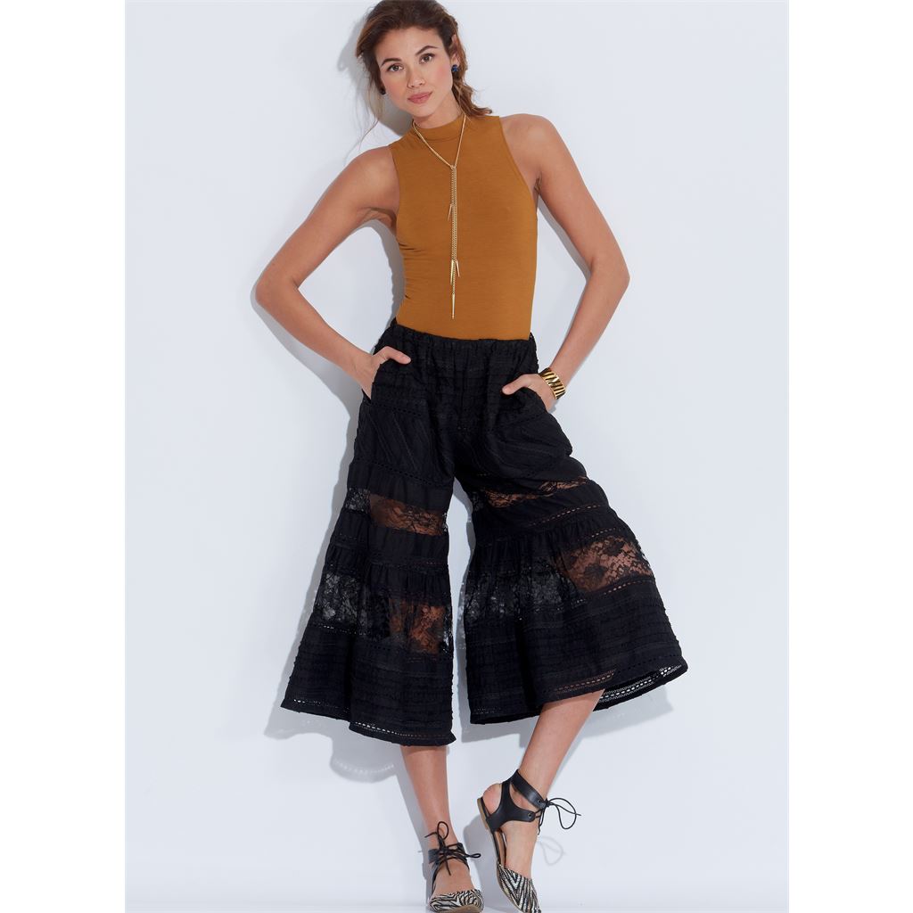 McCall's Pattern M7576 Misses Elastic Waist Loose Pants 7576 Image 2 From Patternsandplains.com.jpg