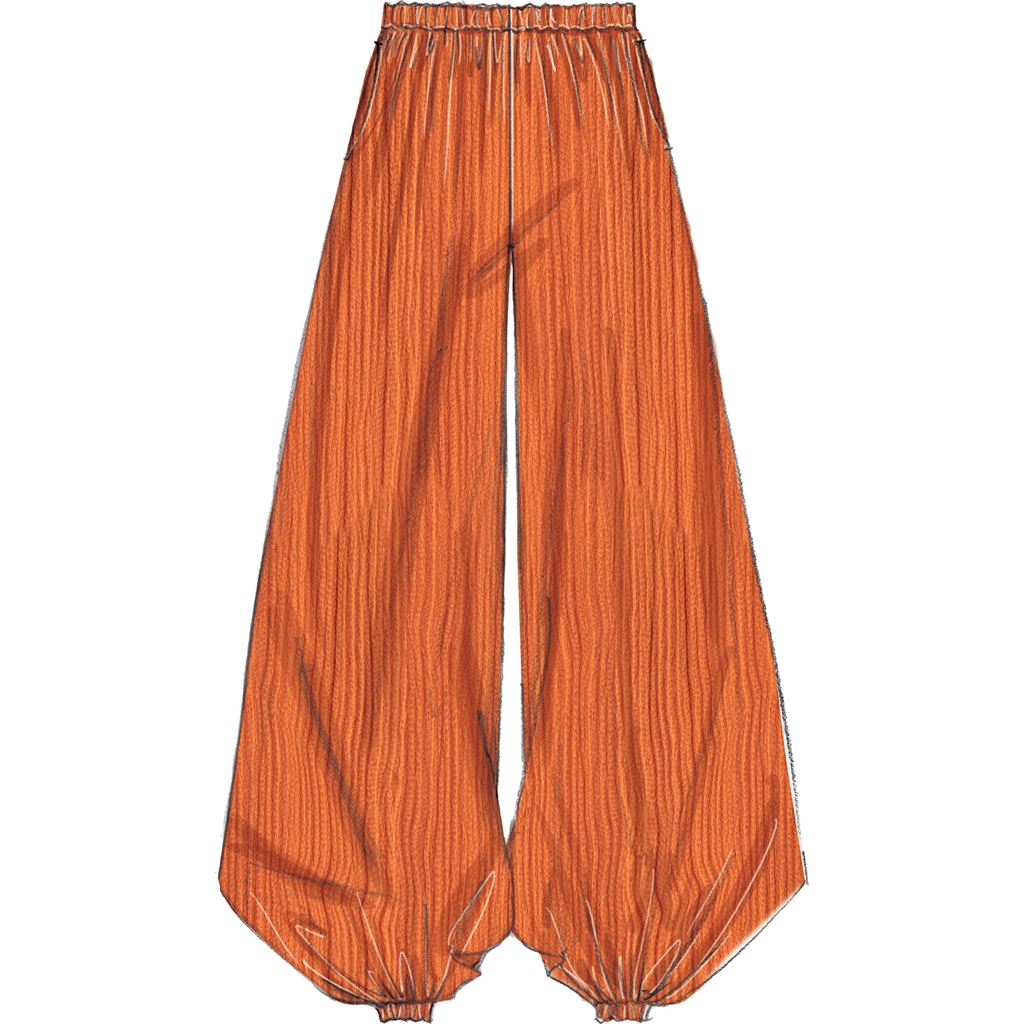 McCall's Pattern M7576 Misses Elastic Waist Loose Pants 7576 Image 4 From Patternsandplains.com.jpg